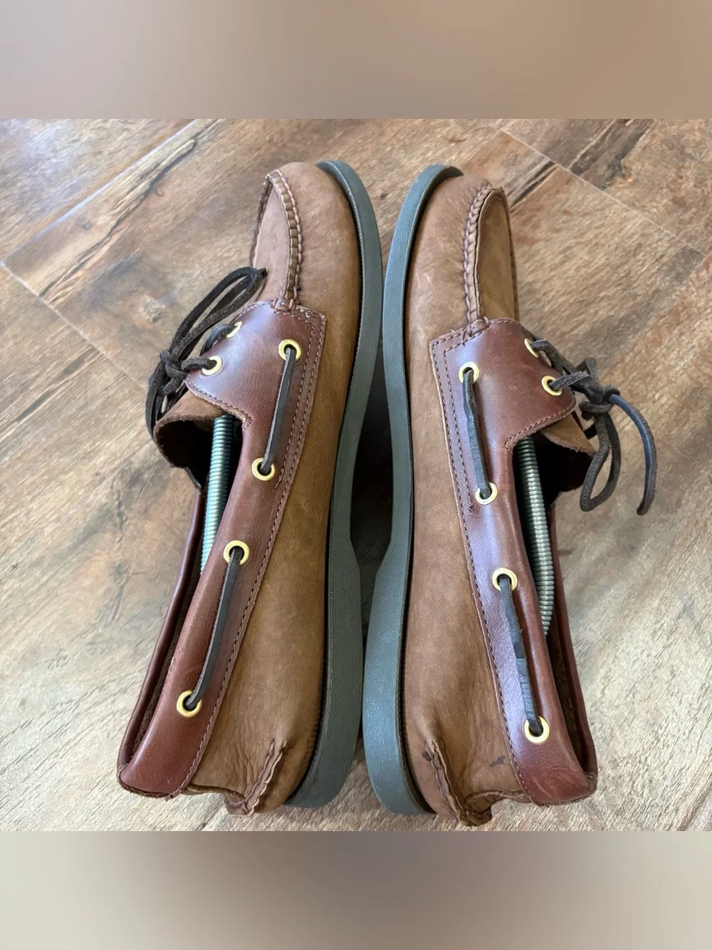 Sperry Top-Sider Men’s 11.5M Brown Leather Boat Shoes 2 Eye Moc Toe Casual
